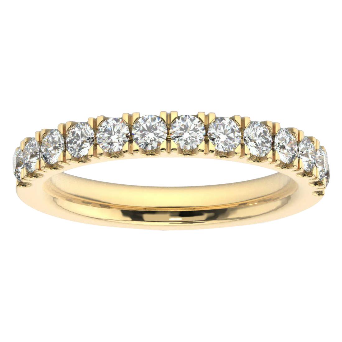 14K Yellow Gold Ethel Micro-Prong Diamond Ring '3/4 Ct. tw' For Sale