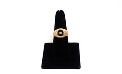 14k Yellow Gold European Cut Natural Diamond Cocktail Ring Circa 1950s