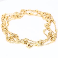 14k Yellow Gold "Evil Eye" Necklace with White Diamonds by Gabriel & Co.