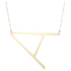 14k Yellow Gold Extra Large Initial Necklace