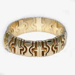 Bracciale a catena con maglie personalizzate in oro giallo 14K, 43,3g