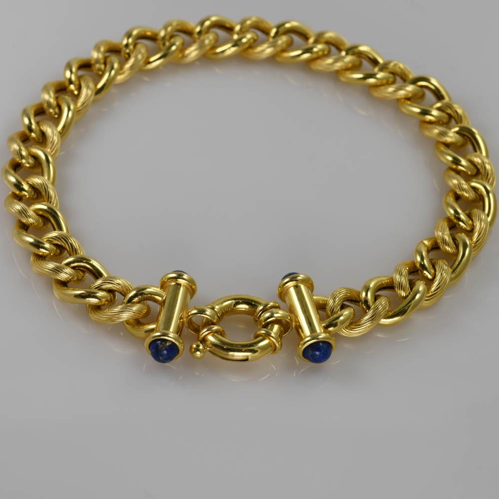 bracelet en or jaune 14K à maillons fantaisie 10g 1