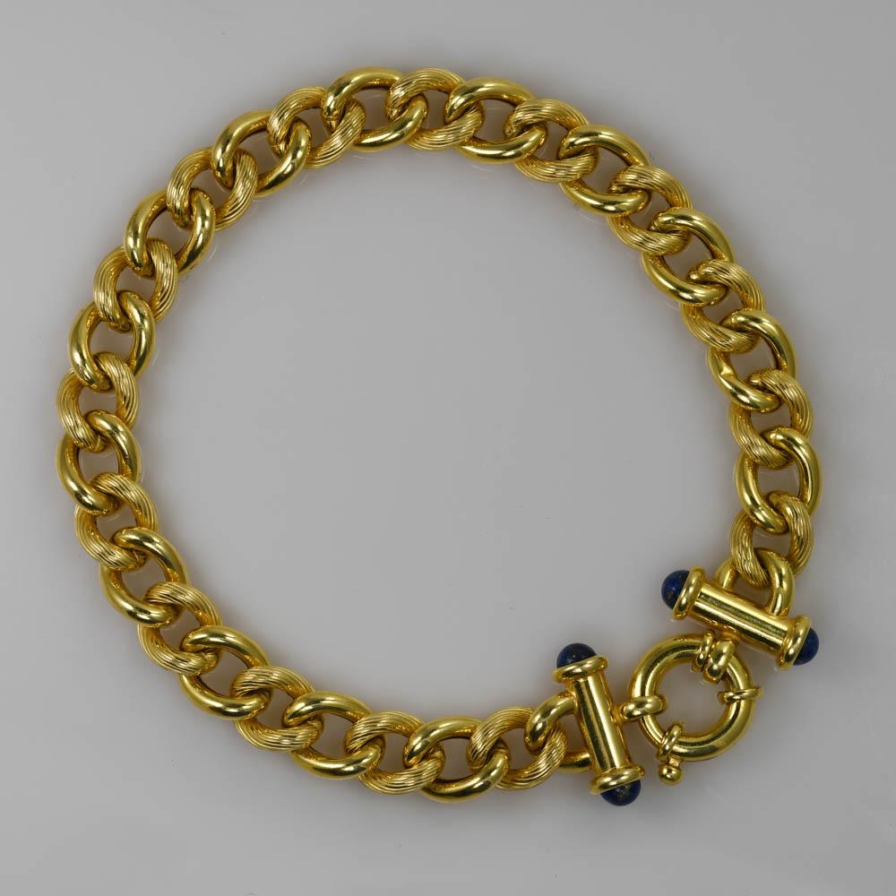 bracelet en or jaune 14K à maillons fantaisie 10g 2