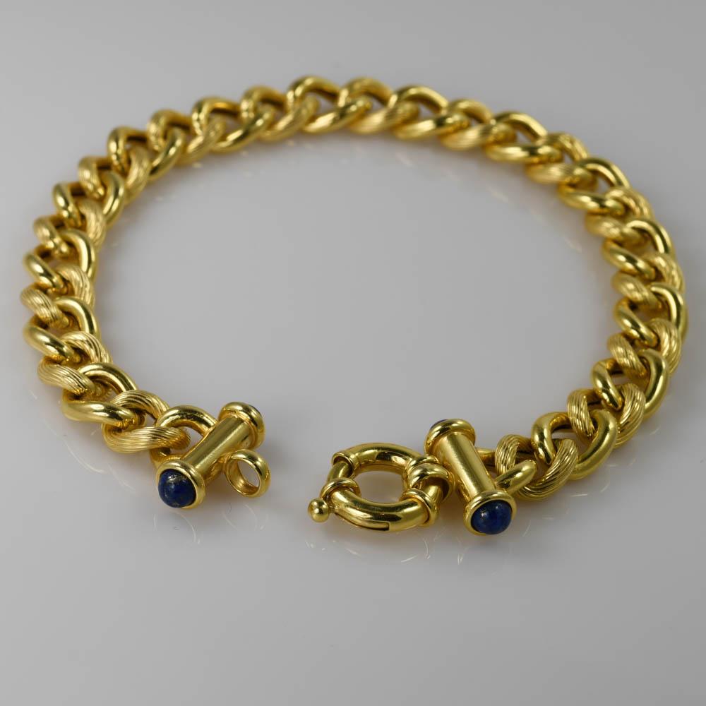 bracelet en or jaune 14K à maillons fantaisie 10g 3