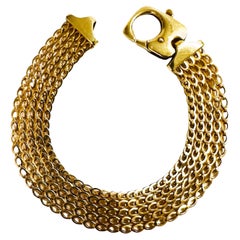 14k Yellow Gold Fancy Link Bracelet 7" Long 11.46 Grams