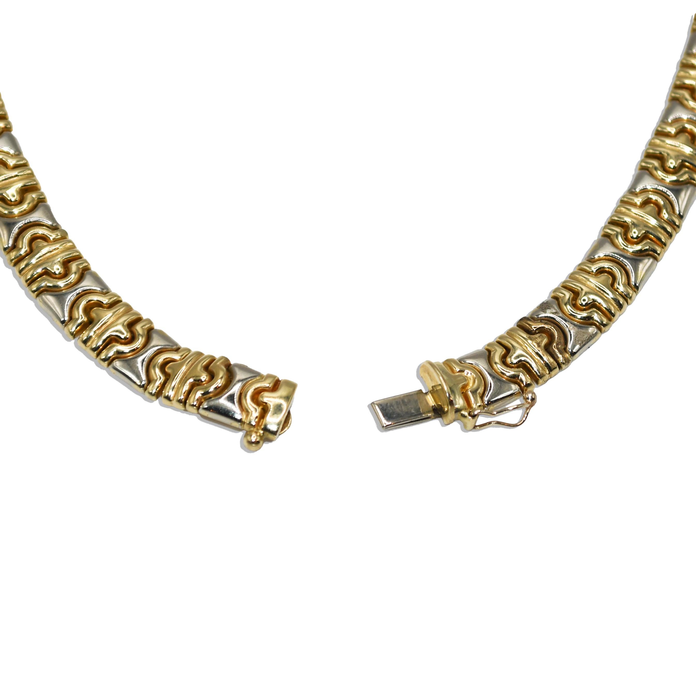 Women's or Men's 14K Yellow Gold Fancy Link Necklace 44.3g For Sale