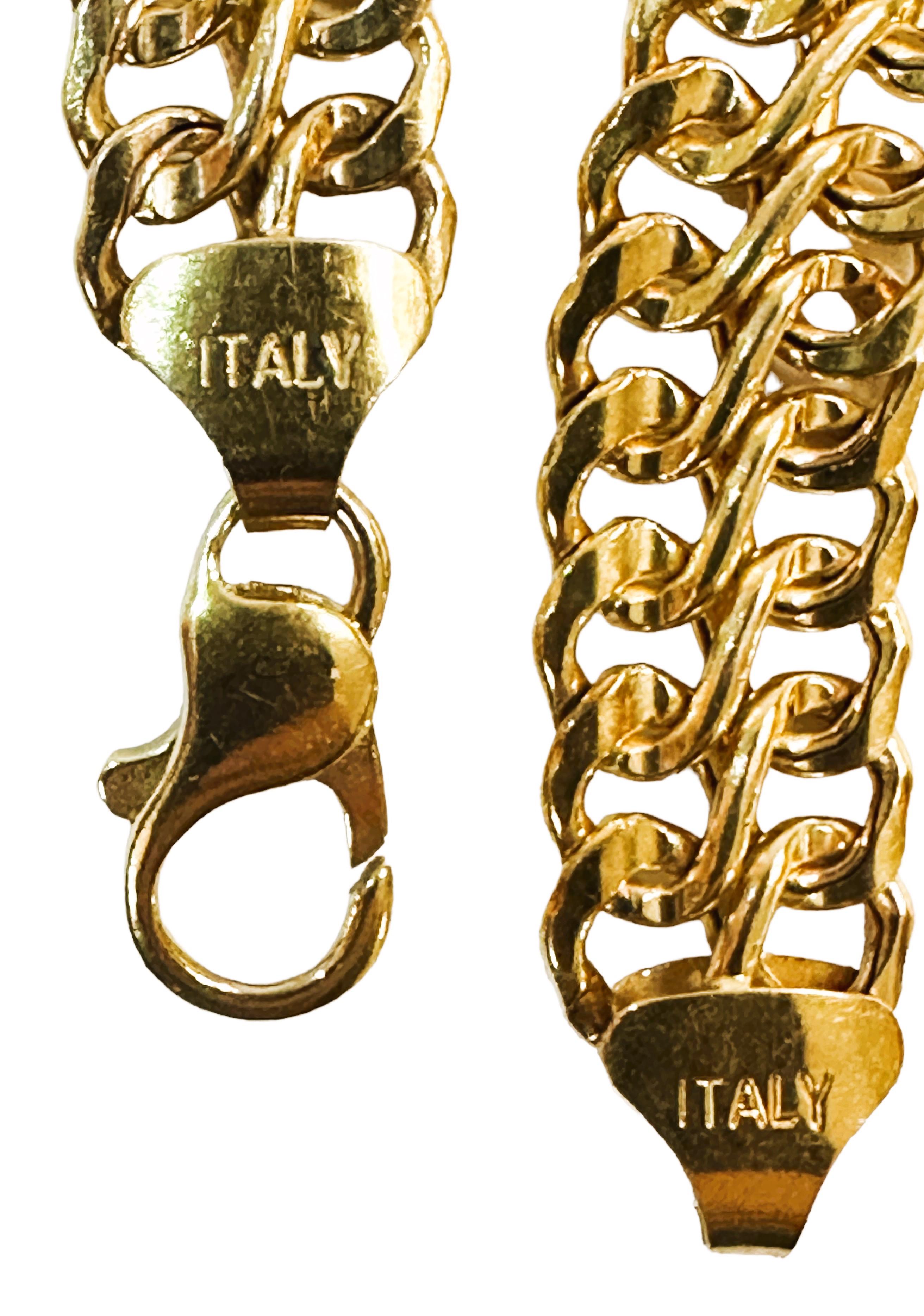 Art Nouveau 14k Yellow Gold Fancy Link Woven Bracelet 7 Inches - Italy