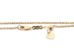 14k Yellow Gold Fancy Twisted Interlocking Link Chain Adjustable Length Necklace