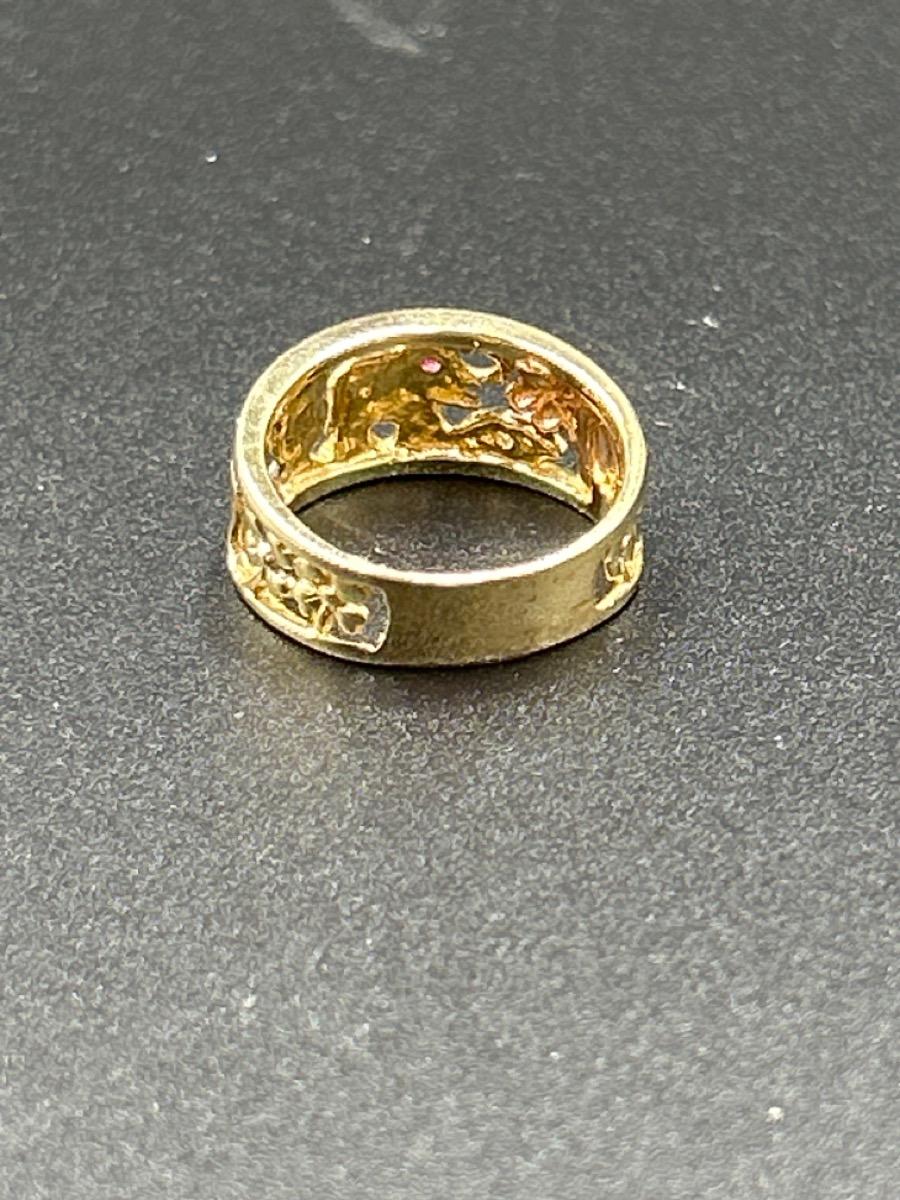 Women's or Men's 14k Yellow Gold Fashion Ring Size 8 5.3g For Sale