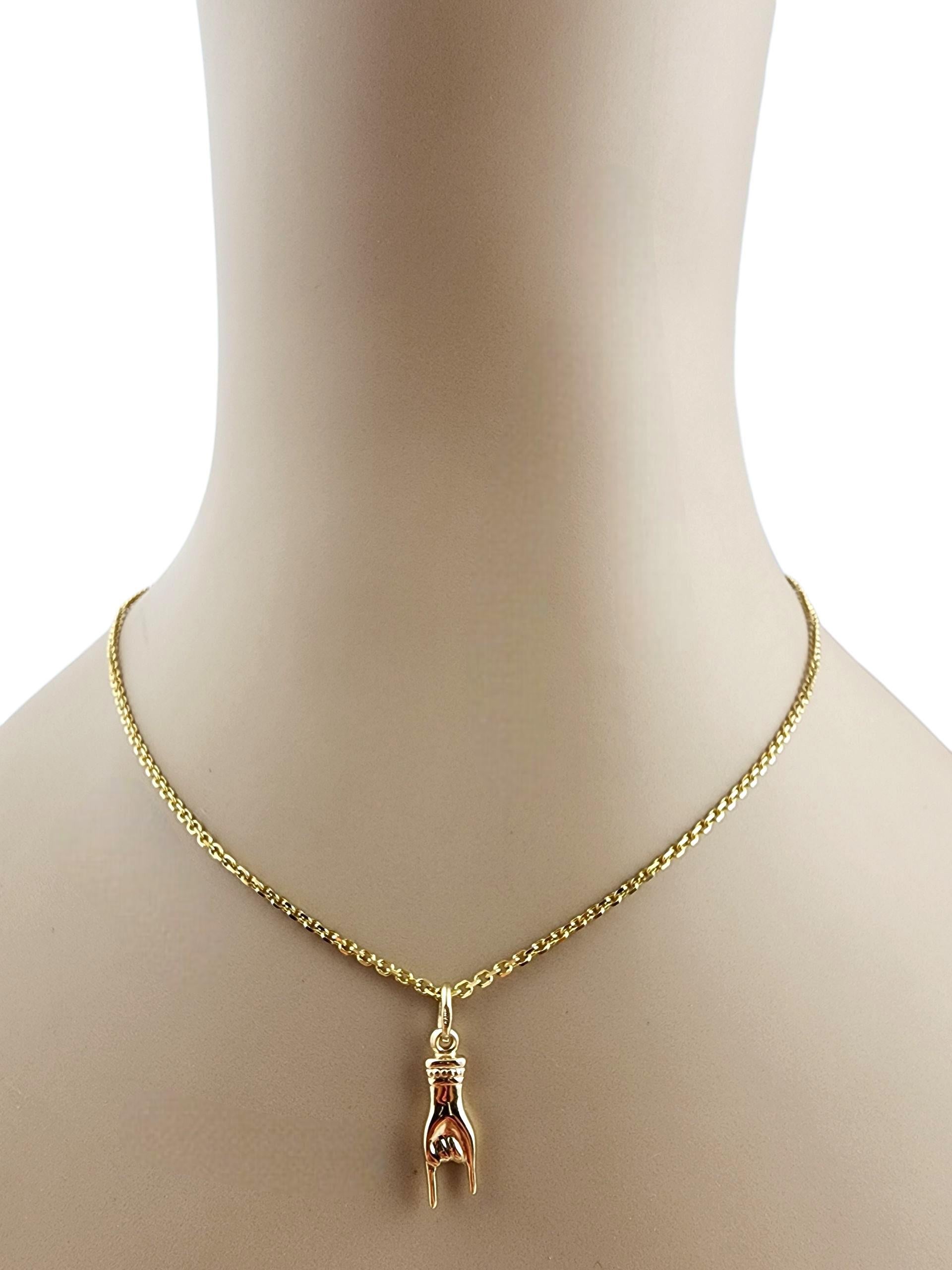 Charm Figa Hand Malocchio in oro giallo 14K #22507 in vendita 4