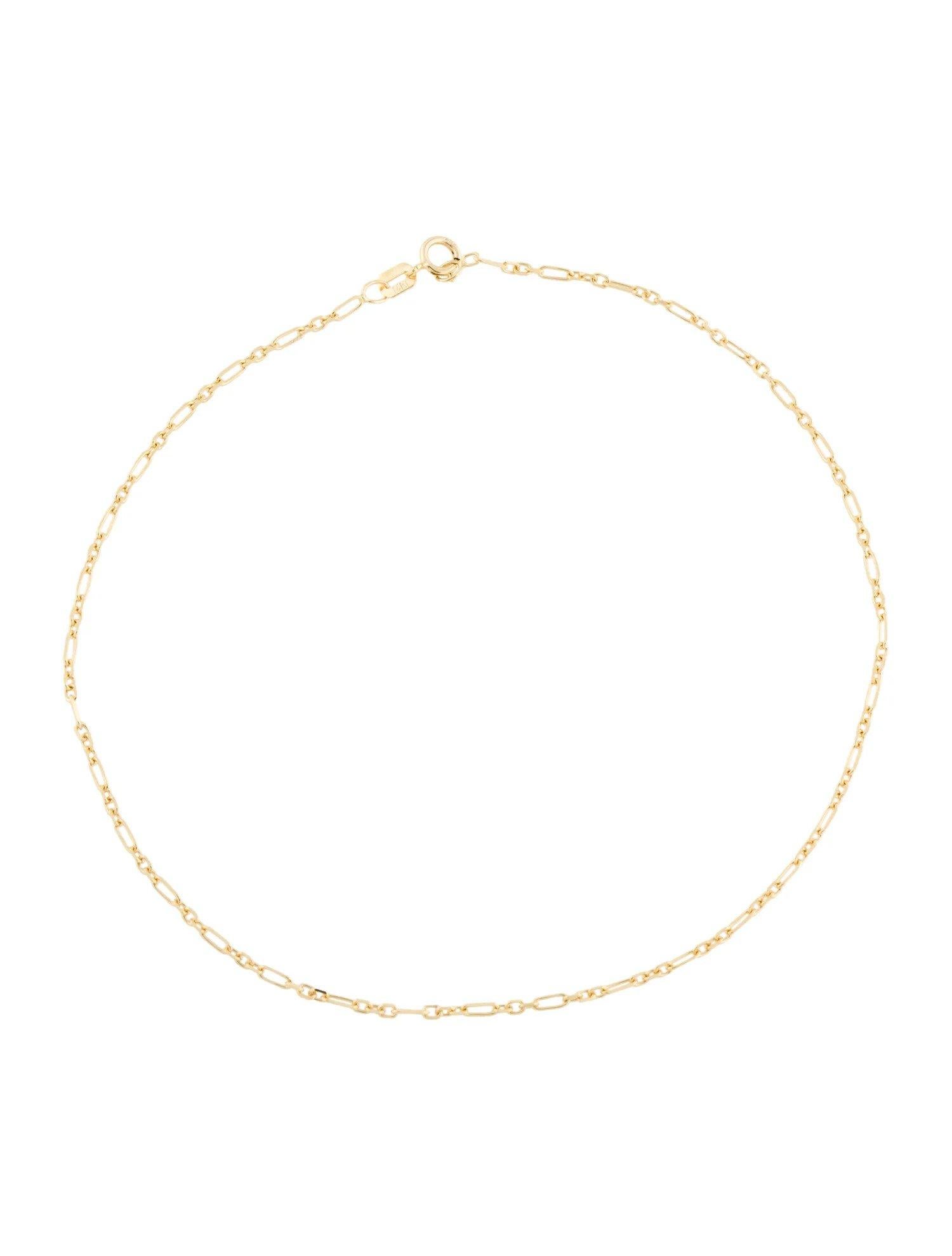 figaro anklet 14k yellow gold