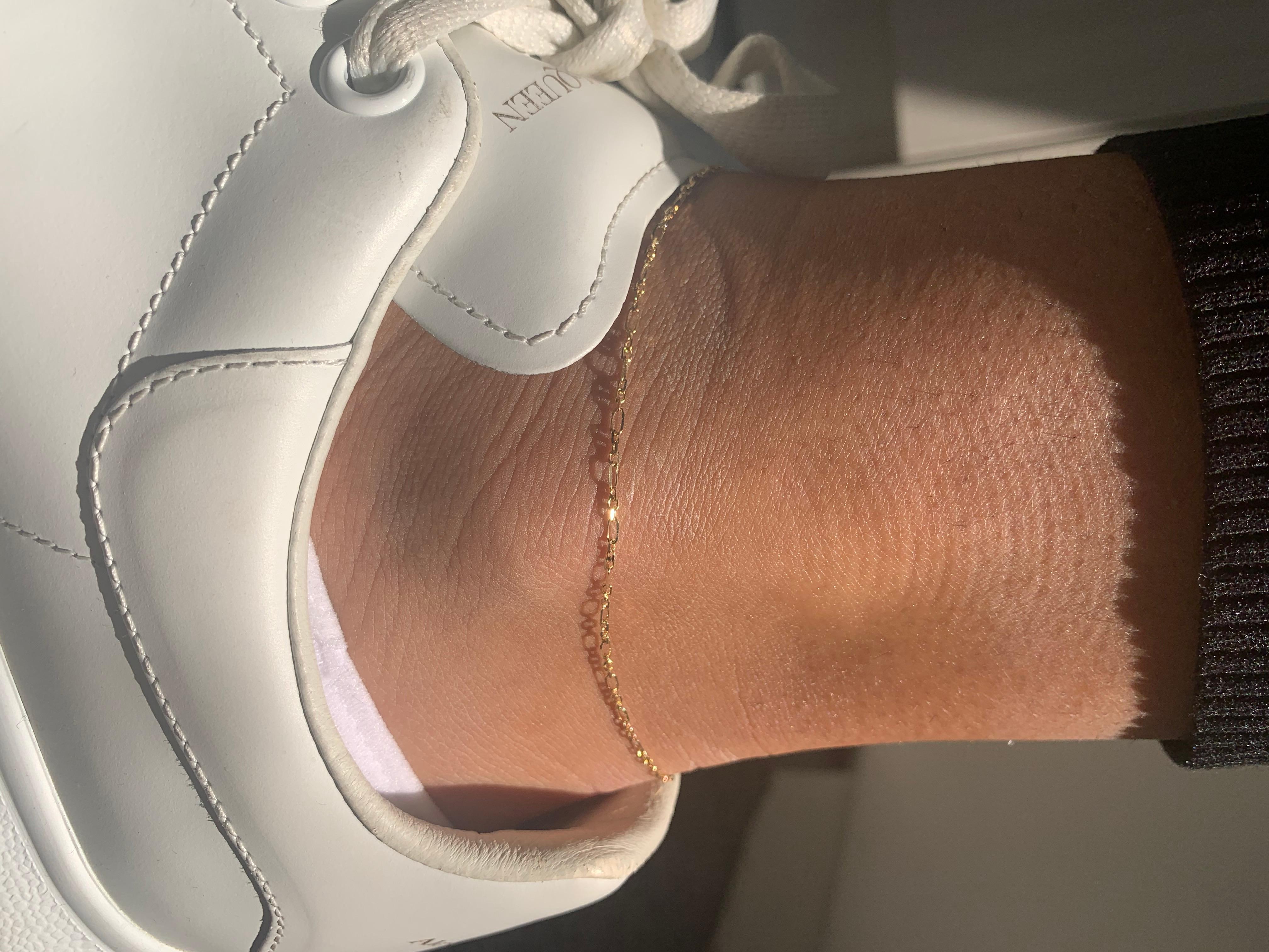 14k gold figaro anklet