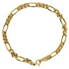 14K Gelbgold Figaro Gliederarmband 3,2g