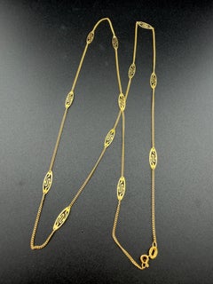 14k Yellow Gold Filigree Chain