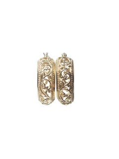 Pendientes de aro con filigrana de oro amarillo de 14 quilates n.º 25721