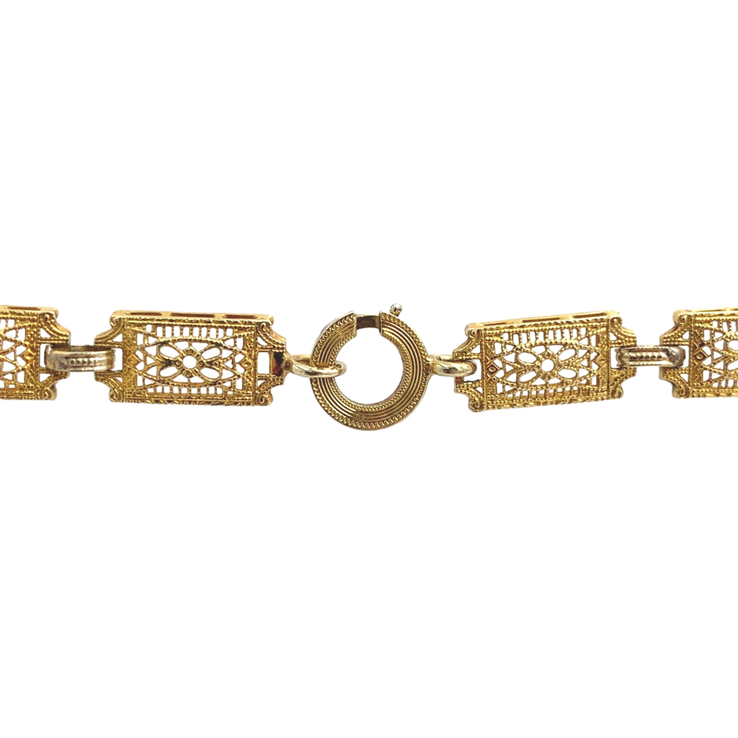 Collier en or jaune 14K filigrané avec pendentif en cristal de roche et diamants 22