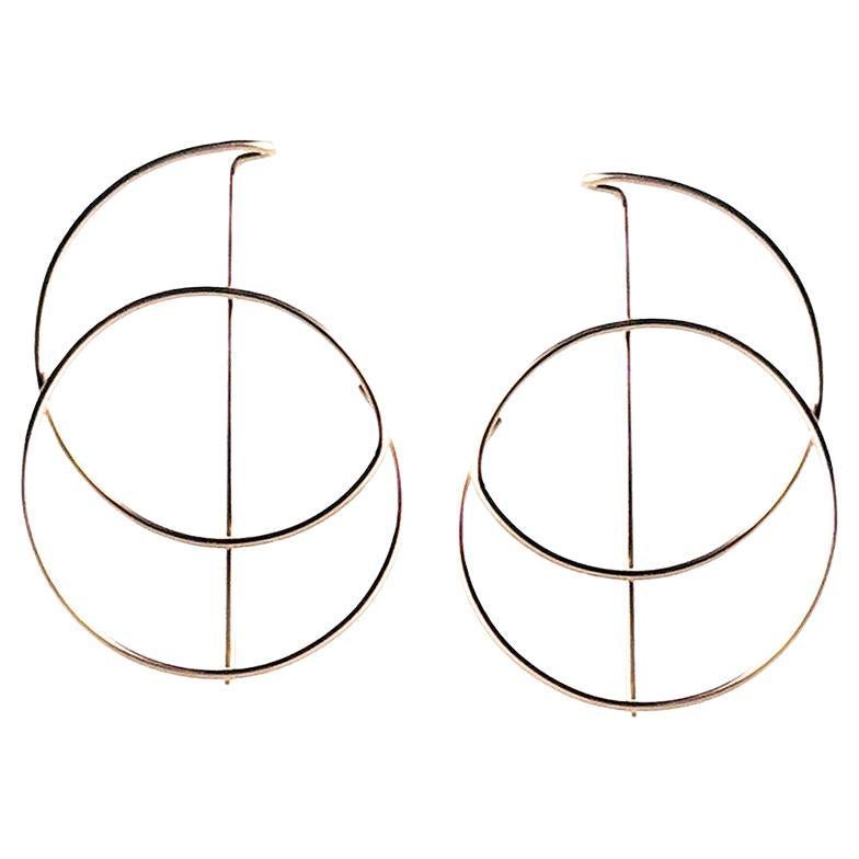 14K Yellow Gold Fill Aurora Hoops by Cindy Liebel Jewelry For Sale