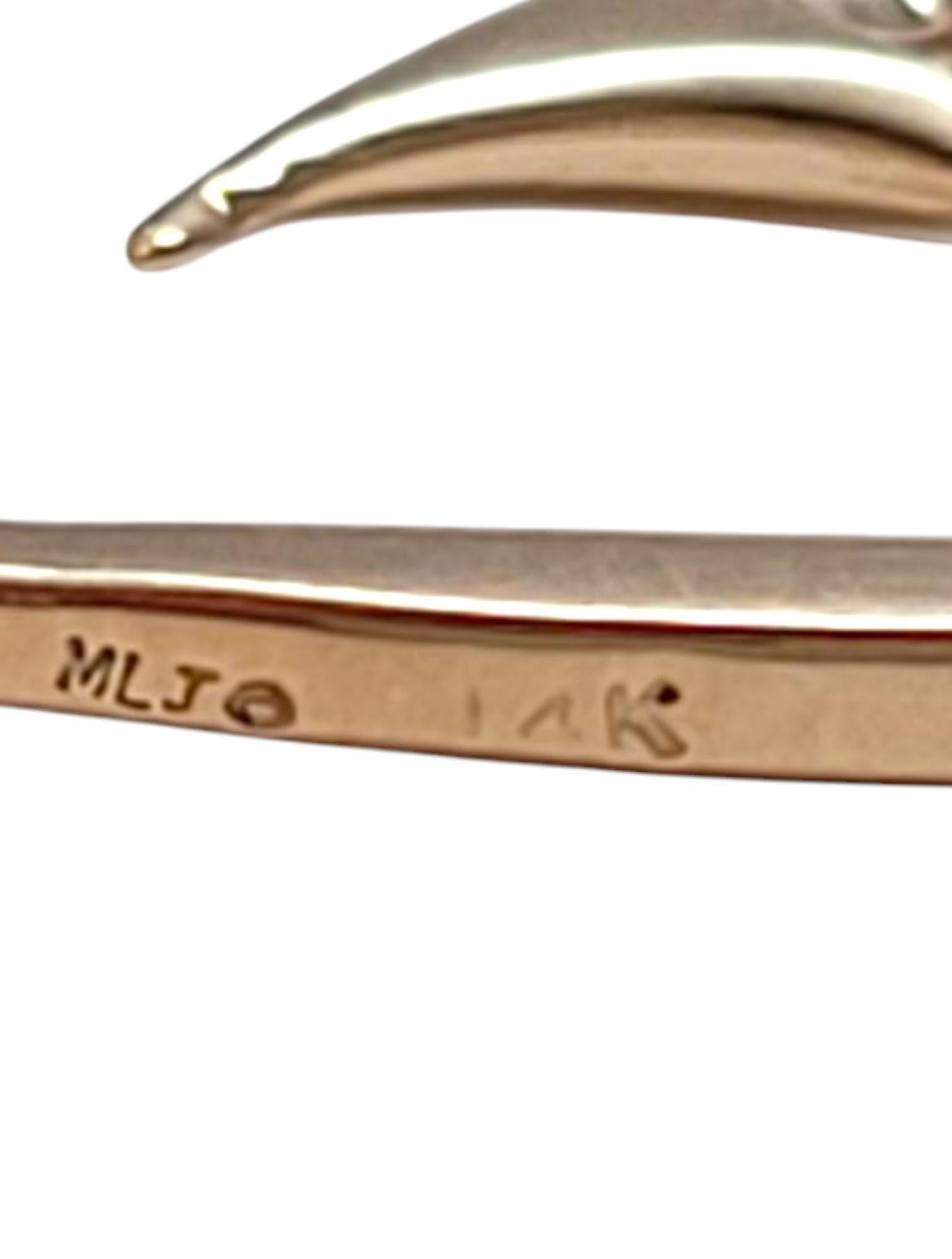 Women's 14K Yellow Gold Fishhook Charm #21059 For Sale