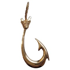 14K Yellow Gold Fishhook Charm #21059