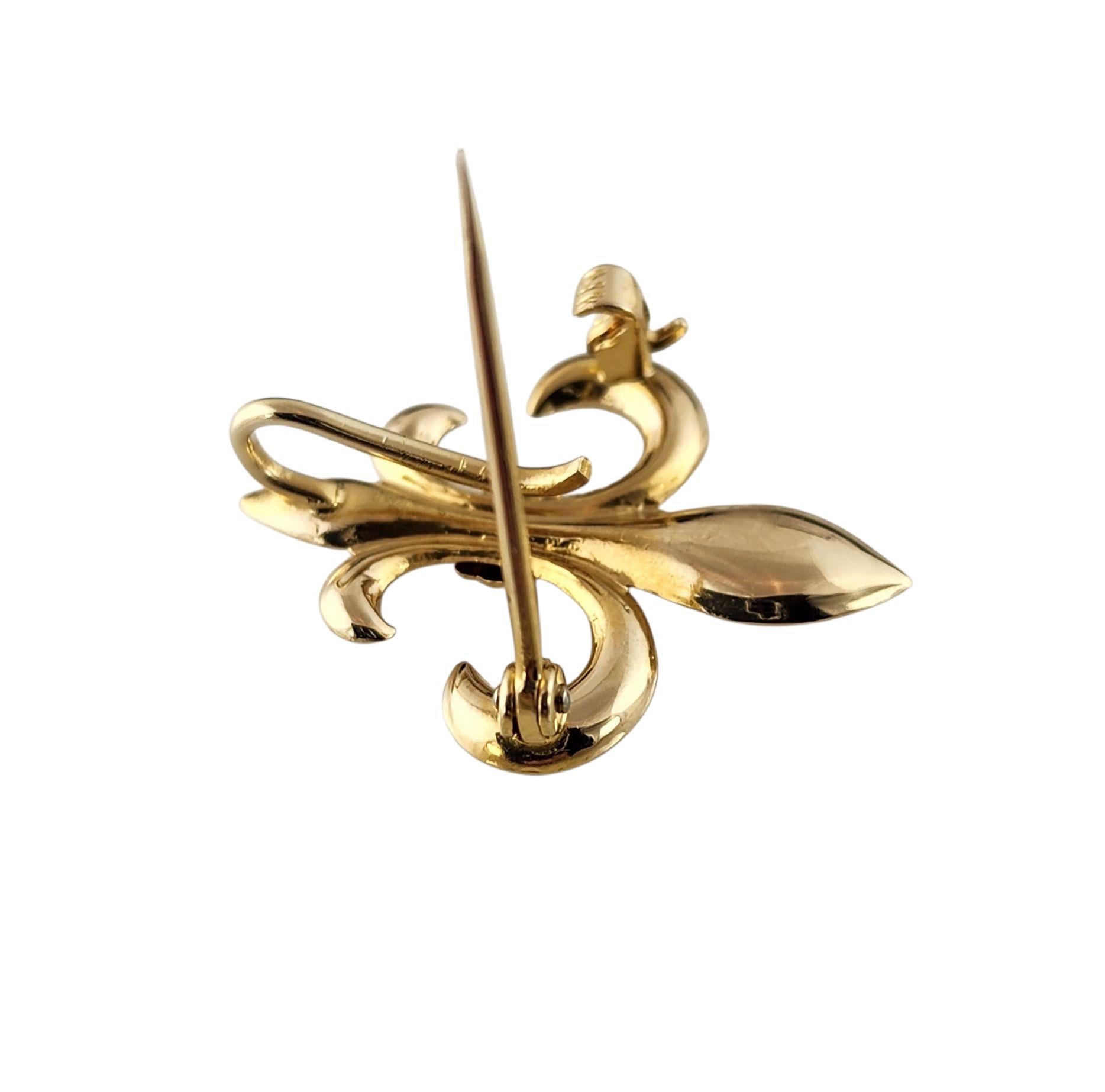 Épingle de montre Fleur de Lis en or jaune 14k #23057 Bon état - En vente à Washington Depot, CT