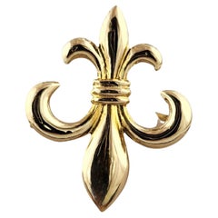 14k Yellow Gold Fleur De Lis Watch Pin #23057
