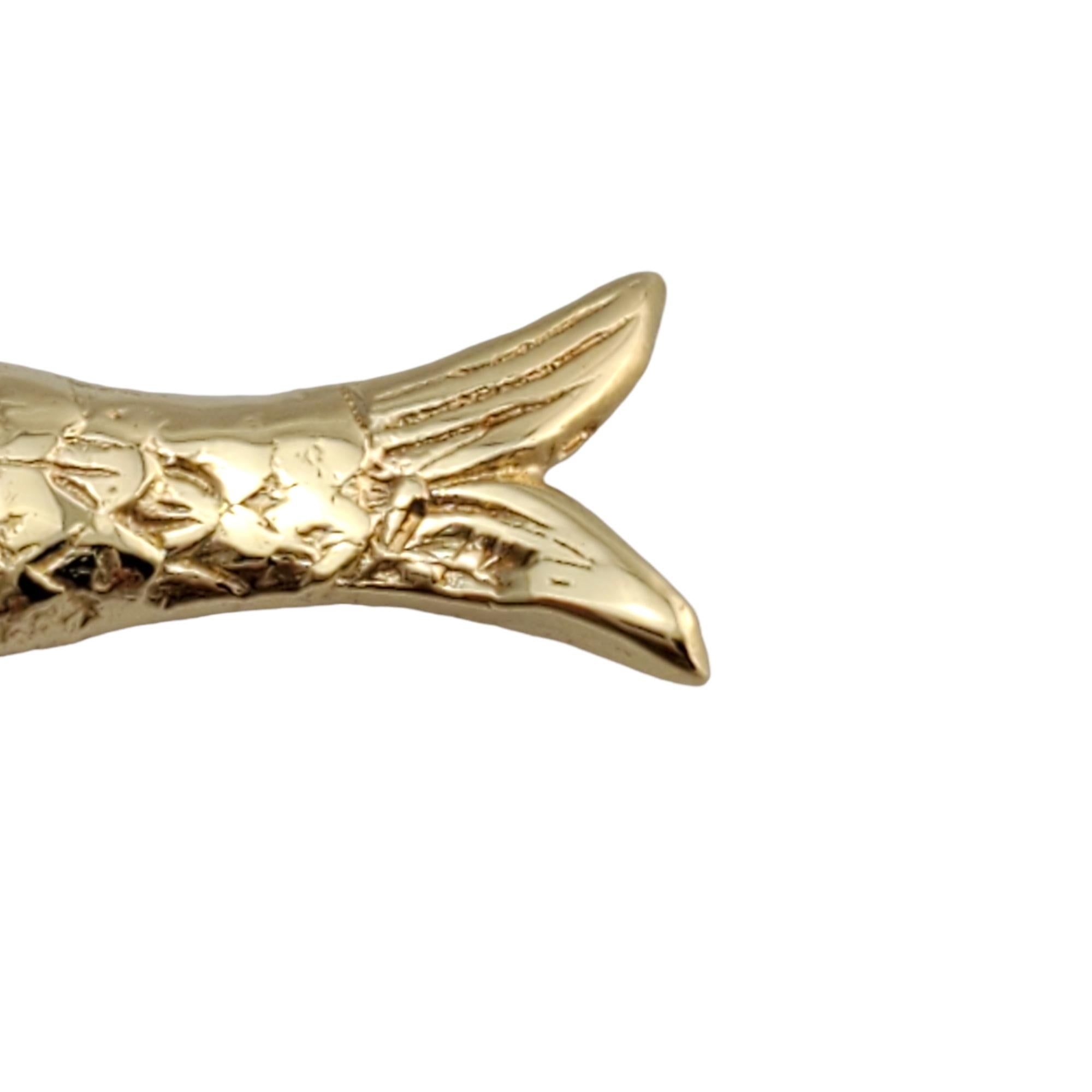 solid gold fish charm