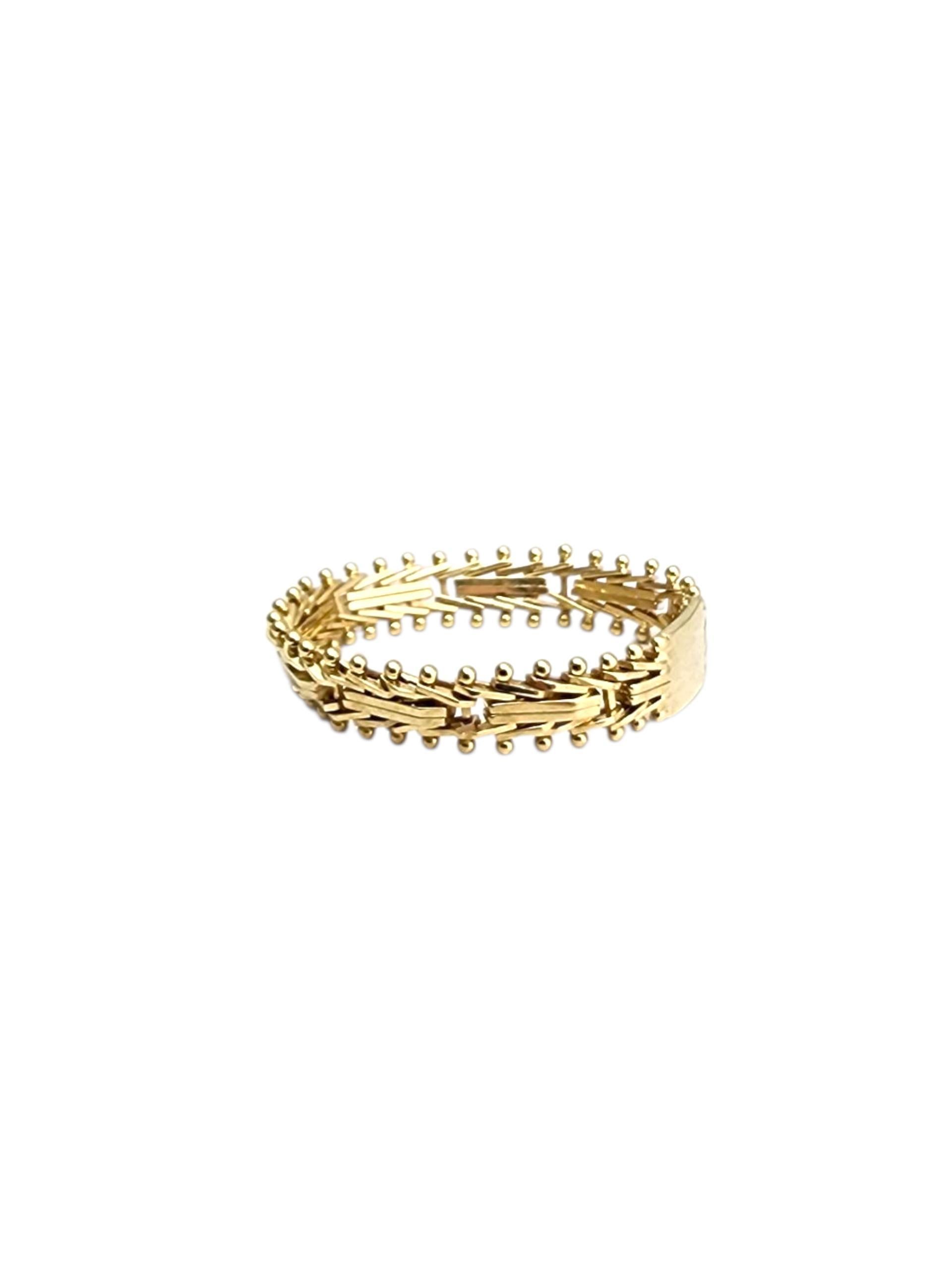 14K Gelbgold Flexible Ring Größe 9,5 #22761 Damen im Angebot