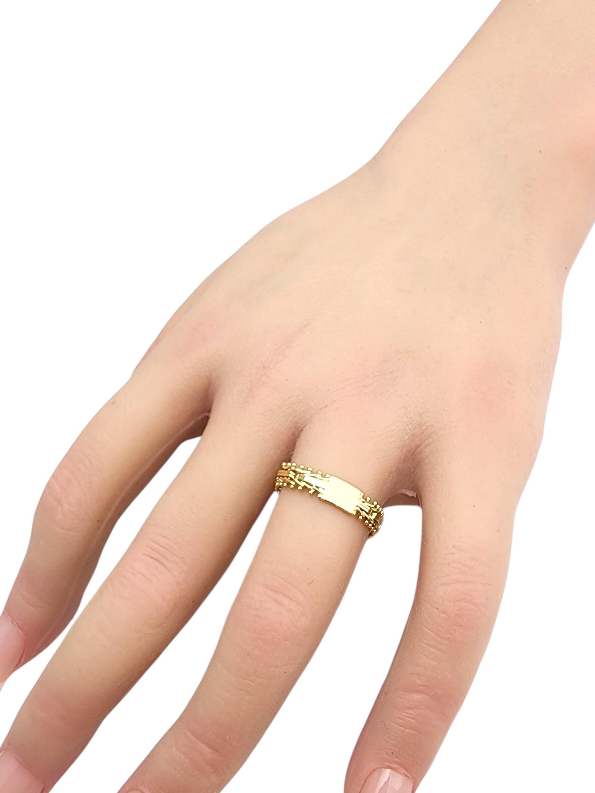 14K Gelbgold Flexible Ring Größe 9,5 #22761 im Angebot 3