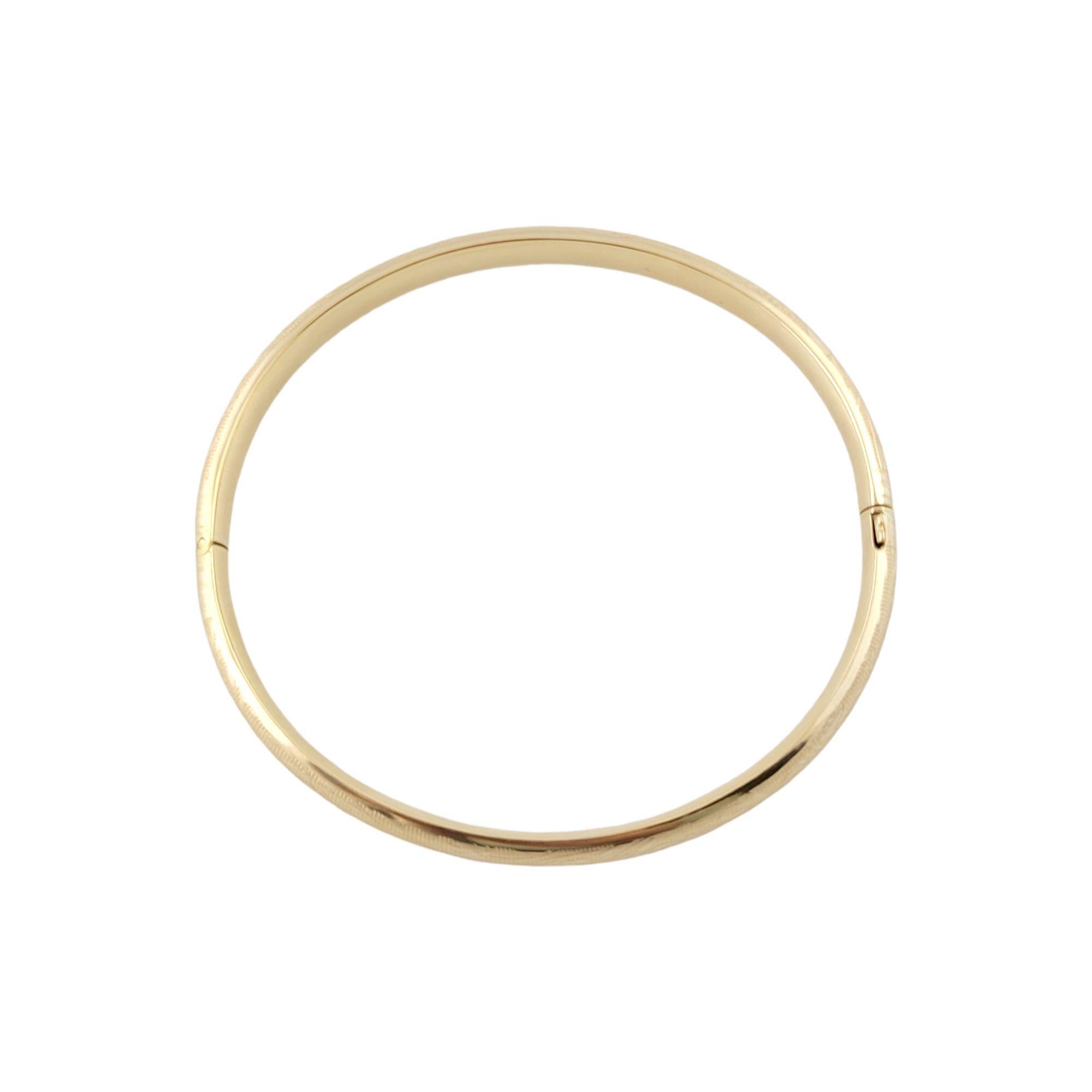 Women's 14K Yellow Gold Floral Bangle Bracelet