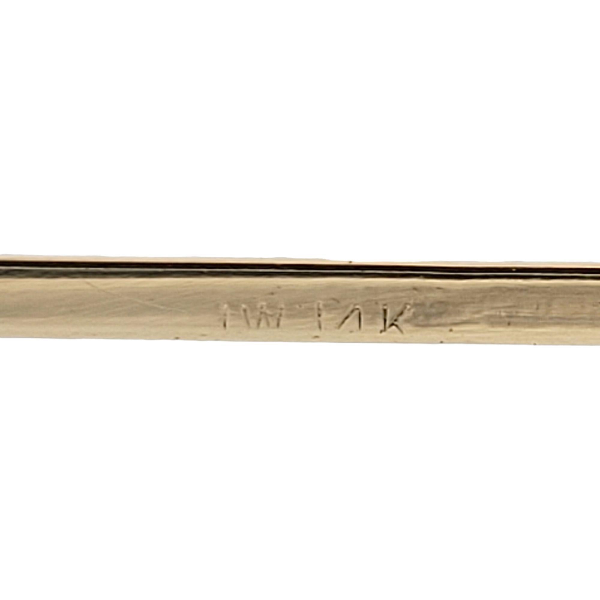 14K Yellow Gold Floral Bangle Bracelet 2