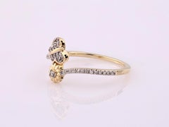 14K Yellow Gold Floral Cluster Ring with 37 Diamonds