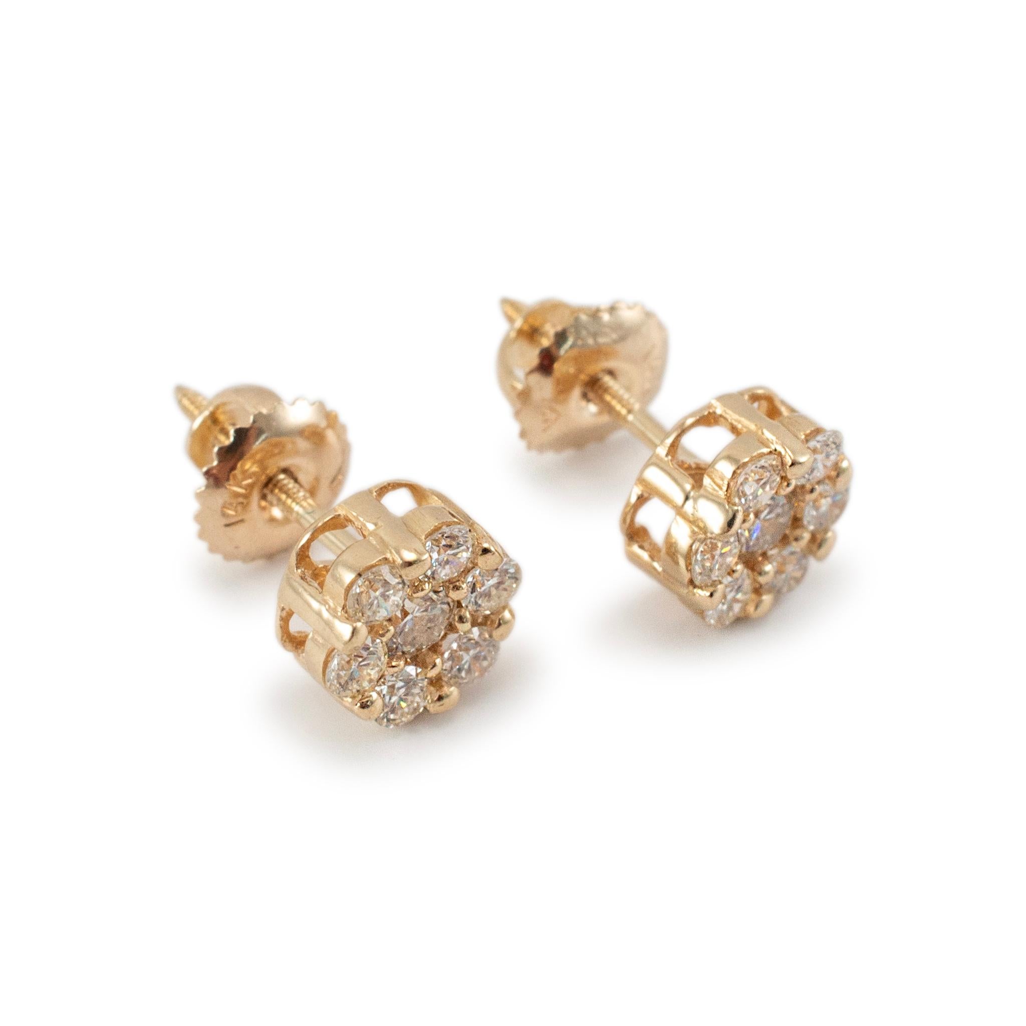 Geschlecht: Unisex

Metall Typ: 14K Gelbgold

Durchmesser: 7,50 mm

Gewicht: 2.09 Gramm

Diamant-Ohrstecker aus 14K Gelbgold mit Schraubverschluss. Das Metall wurde getestet und es wurde festgestellt, dass es sich um 14 Karat Gelbgold handelt.