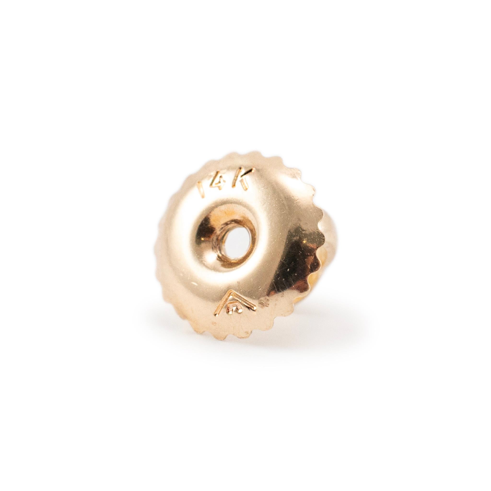 14K Gelbgold Blumen-Cluster-Diamant-Ohrstecker 1