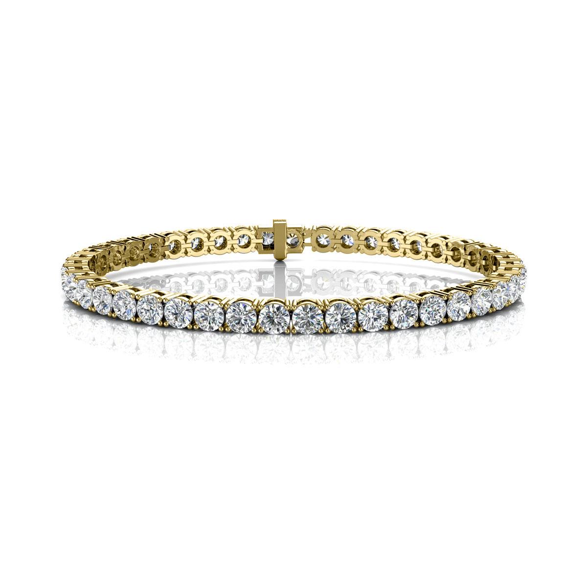 A timeless four prongs diamonds tennis bracelet. Experience the Difference!

Product details: 

Center Gemstone Type: NATURAL DIAMOND
Center Gemstone Color: WHITE
Center Gemstone Shape: ROUND
Center Diamond Carat Weight: 8
Metal: 14K Yellow