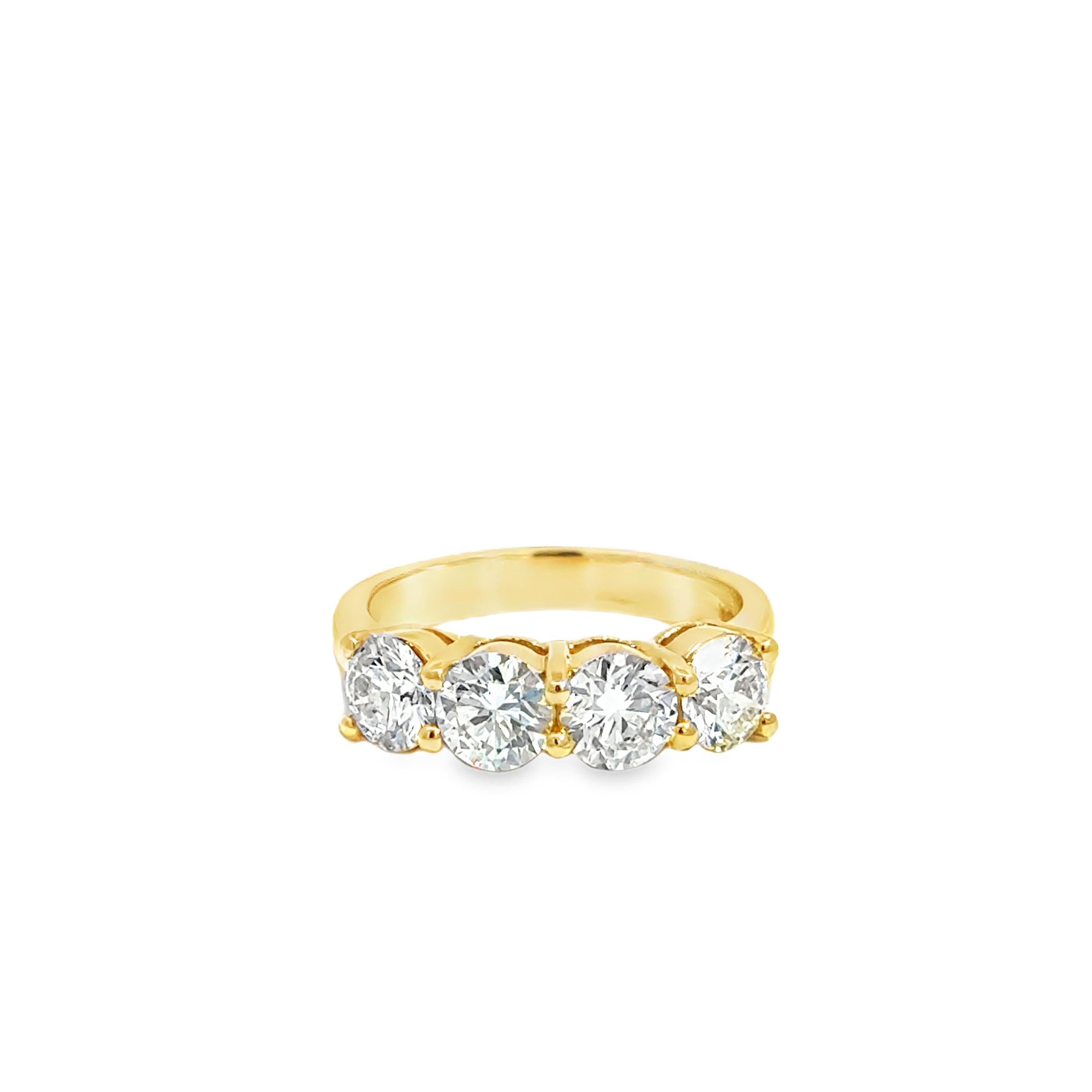 Bandeau en or jaune 14k à quatre pierres - 2.42ct en vente 4