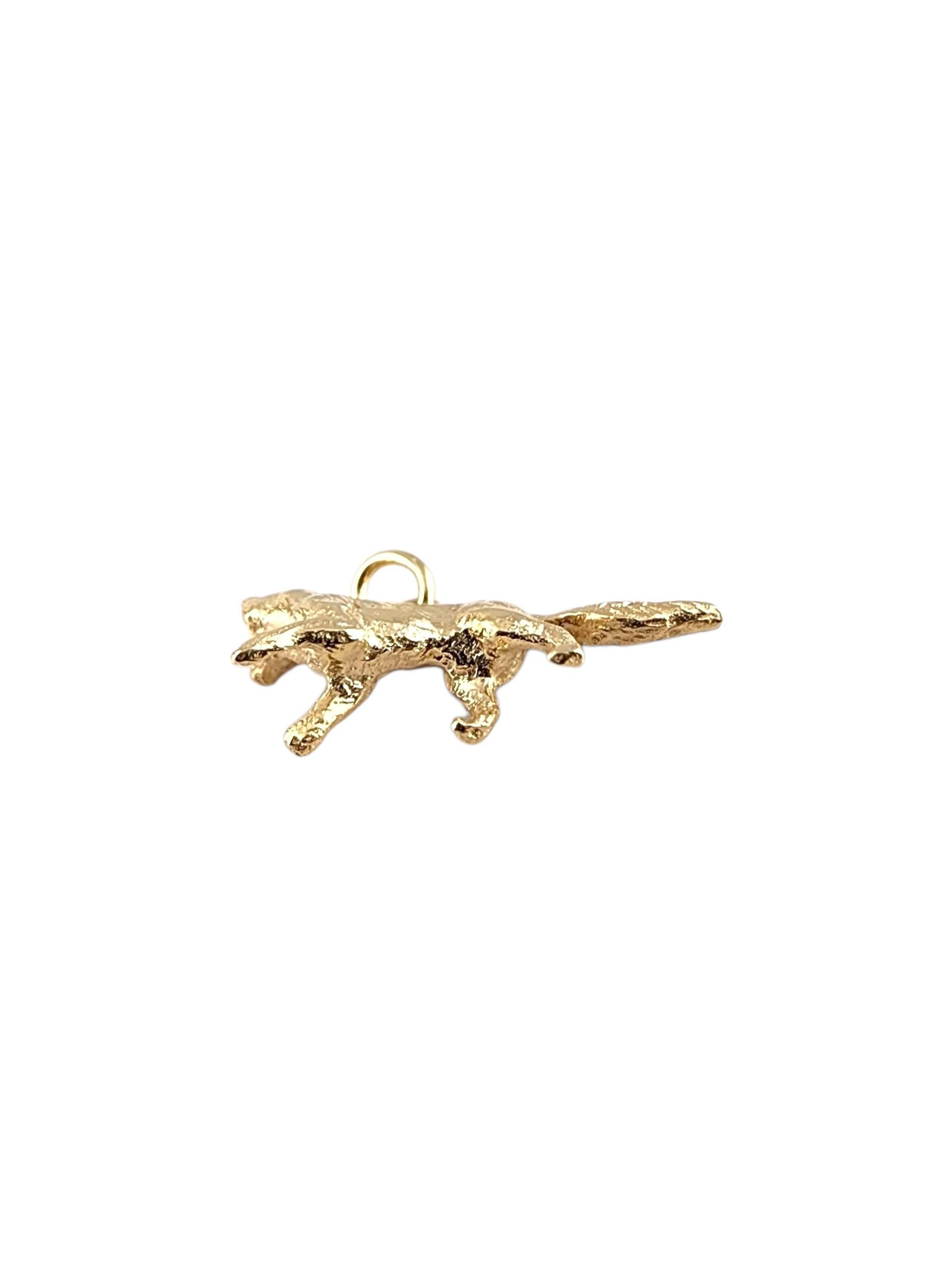 Donna Charm a forma di volpe in oro giallo 14K #22516 in vendita