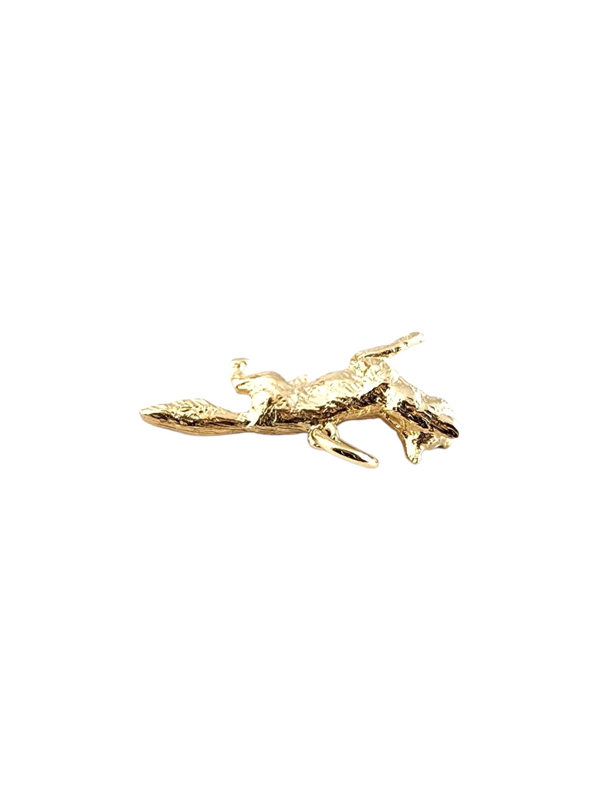 Charm a forma di volpe in oro giallo 14K #22516 in vendita 1