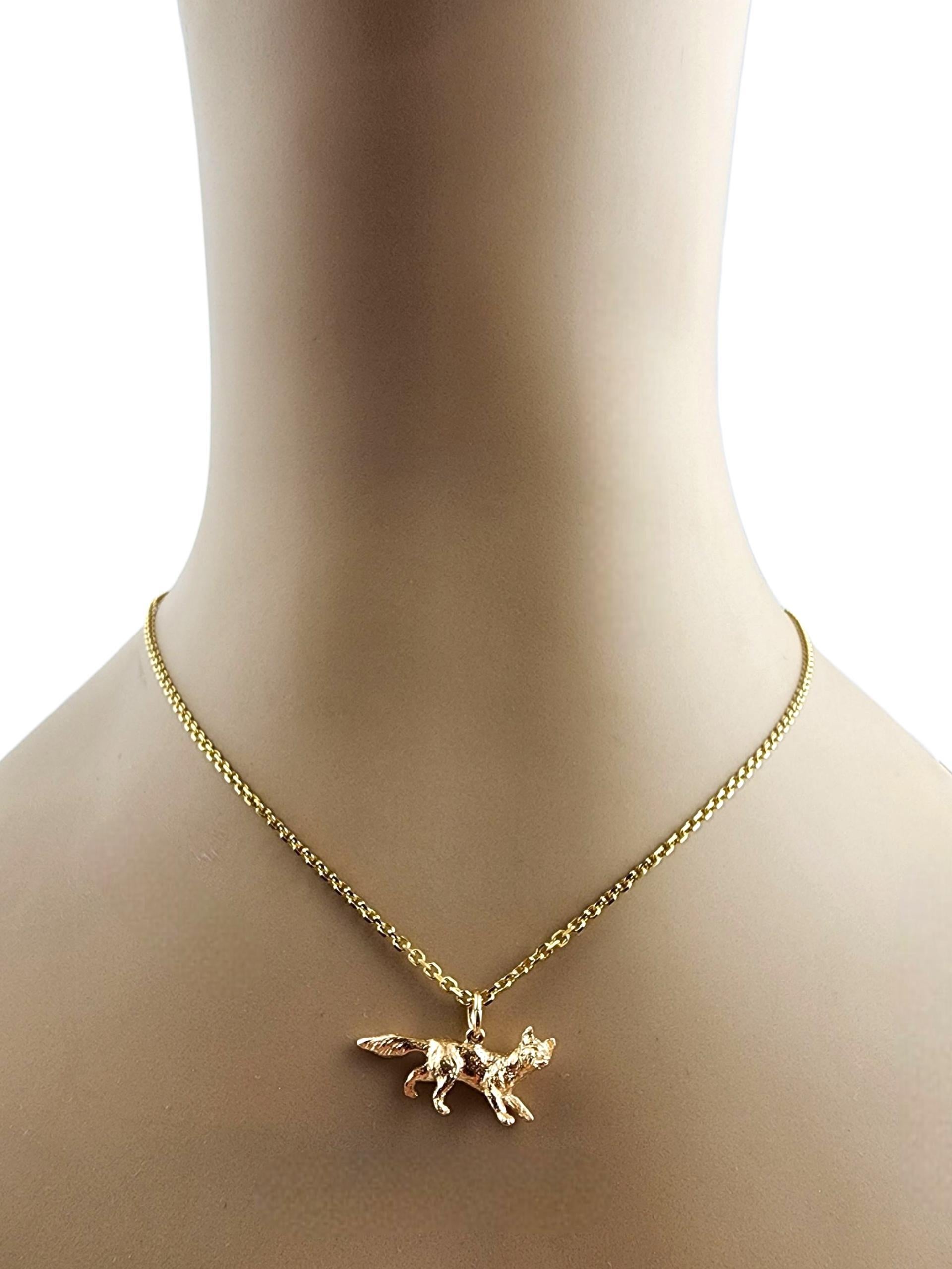 Charm a forma di volpe in oro giallo 14K #22516 in vendita 3