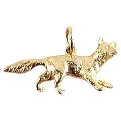 Charm a forma di volpe in oro giallo 14K #22516