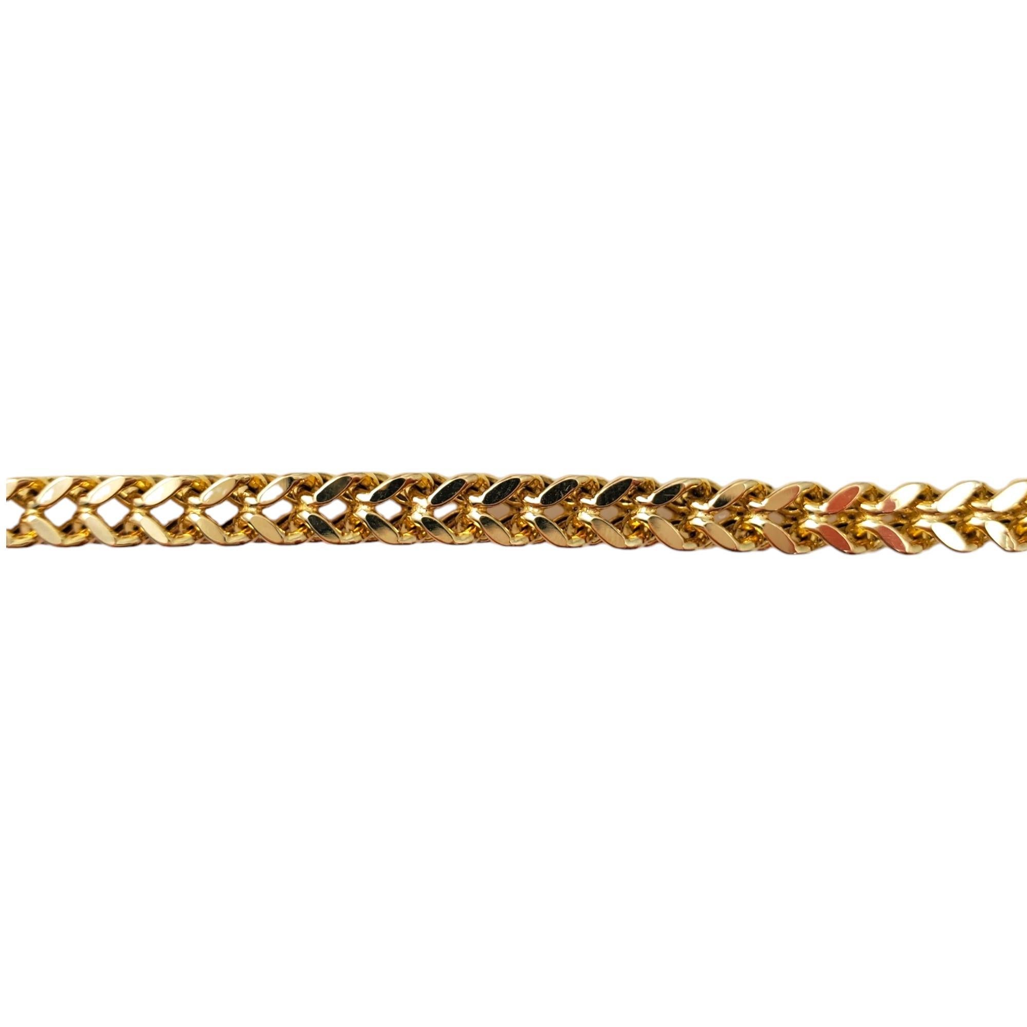 14K Yellow Gold Franco Chain Necklace #16593 In Good Condition For Sale In Washington Depot, CT