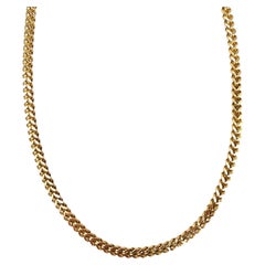 14K Gelbgold Franco Kette Halskette #16593