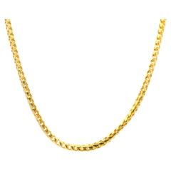 14K Yellow Gold Franco Link 24" Chain Necklace In Stock