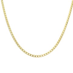 14K Yellow Gold Franco Link 2.5mm Chain Necklace In Stock