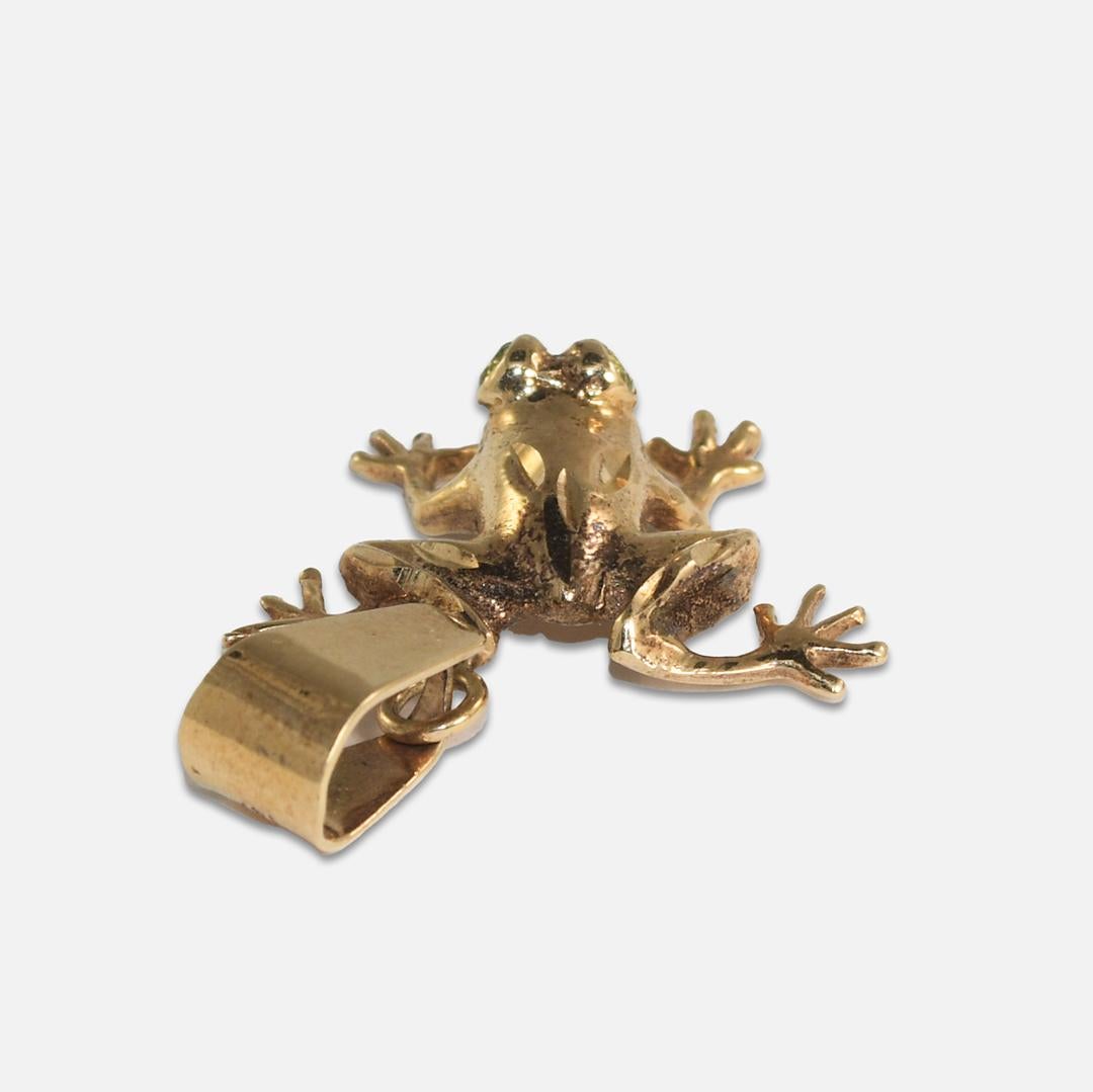 Pendentif grenouille en or jaune 14 carats 5,3 g Unisexe en vente