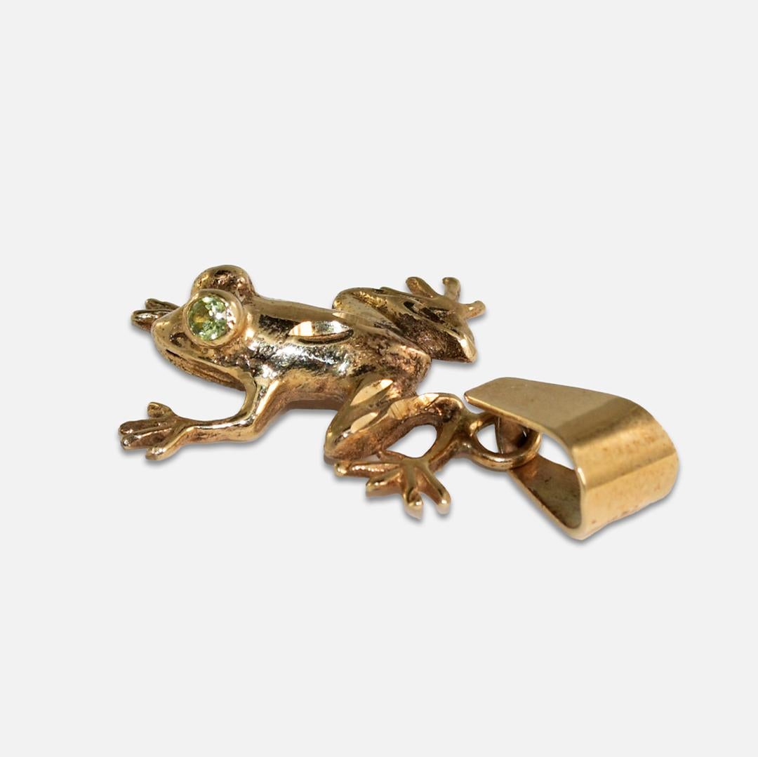 Pendentif grenouille en or jaune 14 carats 5,3 g en vente 1