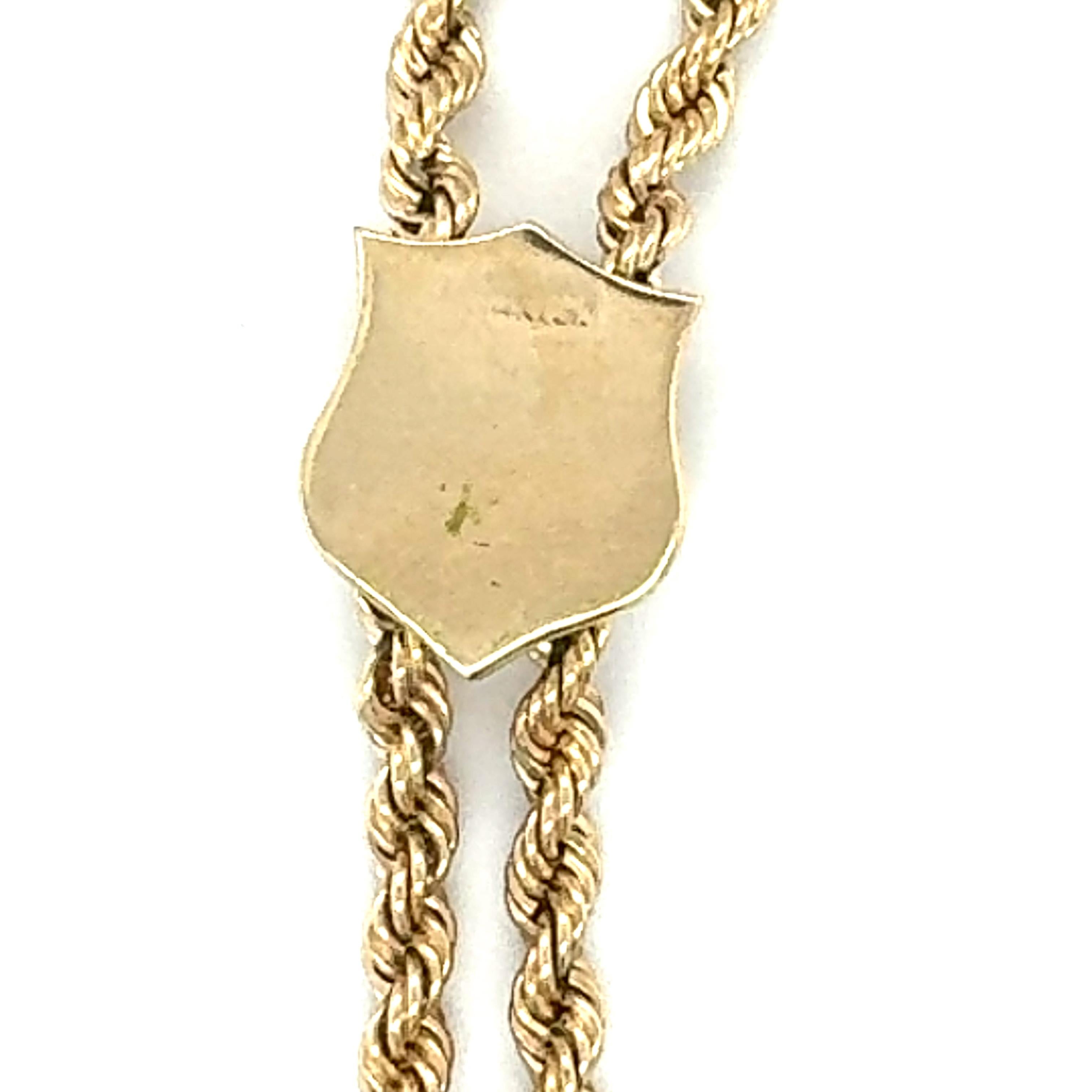 Retro 14K Yellow Gold Garnet and Pearl Lariat Chain Necklace For Sale