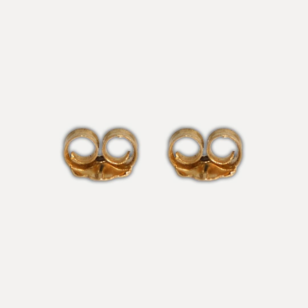 14K Yellow Gold Garnet Post Earrings 7.0 ct 2