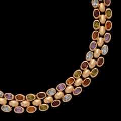 14k Yellow Gold & Gemstone Necklace