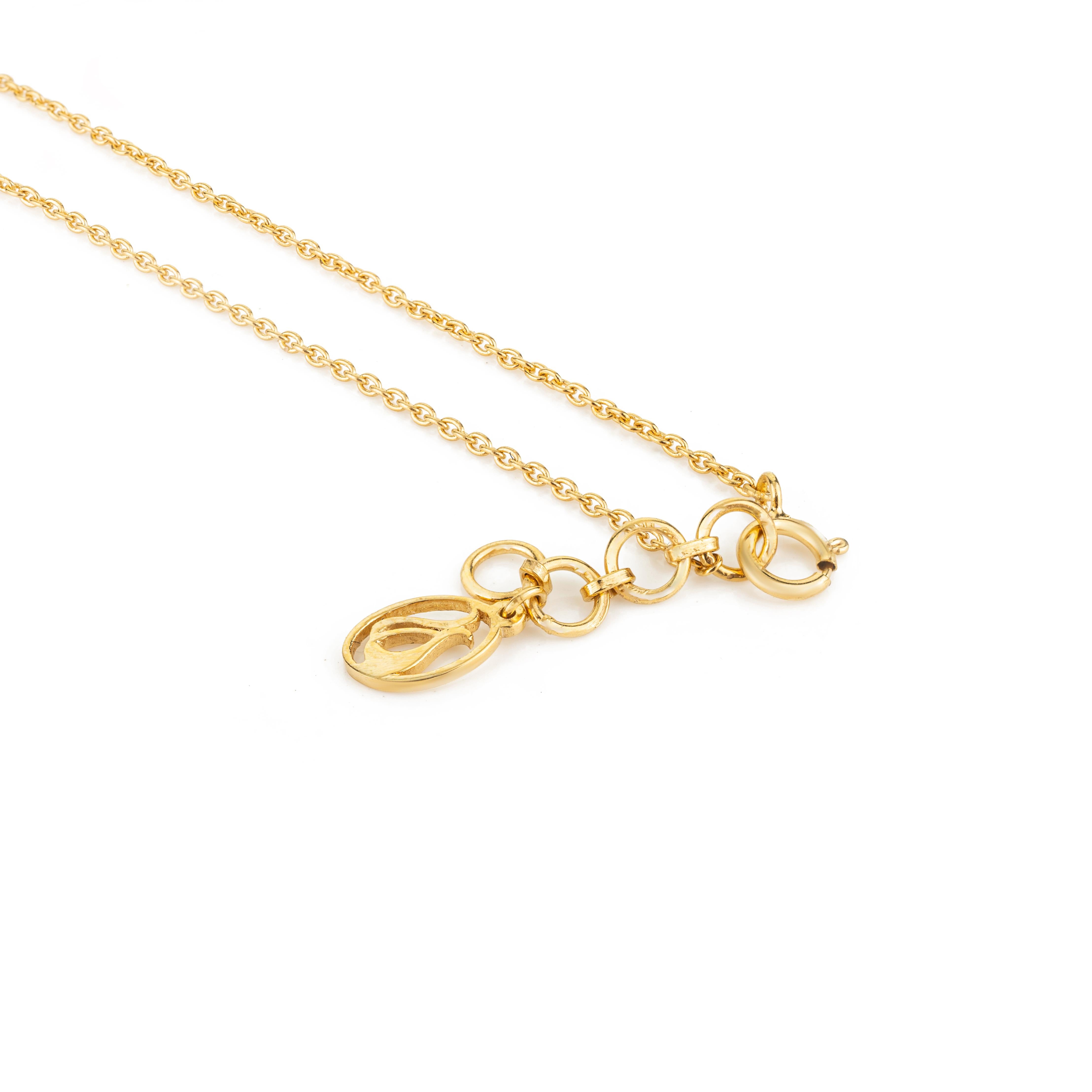 Modern 14k Yellow Gold Genuine Diamond Crown Chain Necklace for Her For Sale