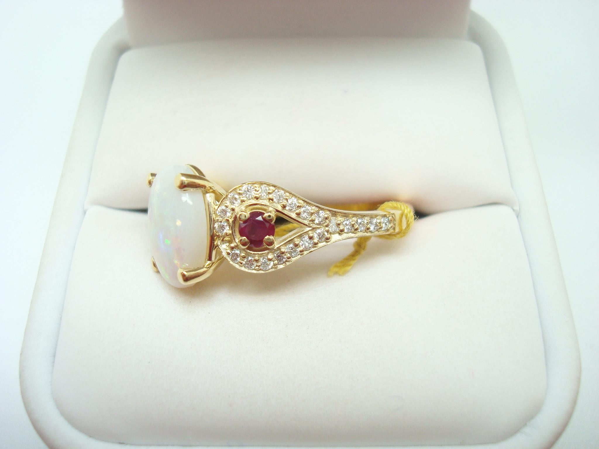opal and ruby ring